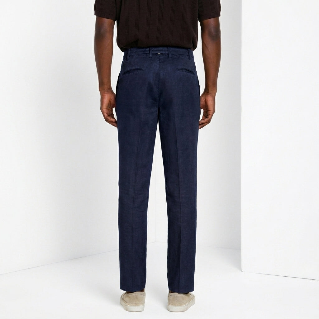New York Icon Flex pantalon chino homme en twill de lin et coton regular fit