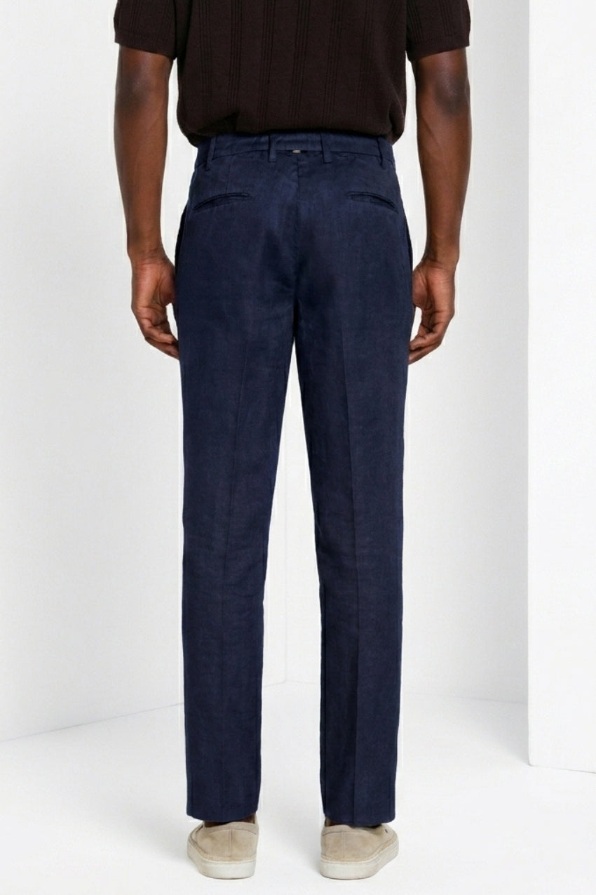 New York Icon Flex men's chino pants in linen and cotton twill regular fit