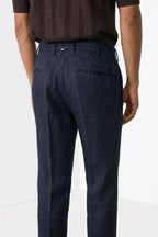 New York Icon Flex Hose Chino Herren aus Leinen und Baumwoll Twill regular fit