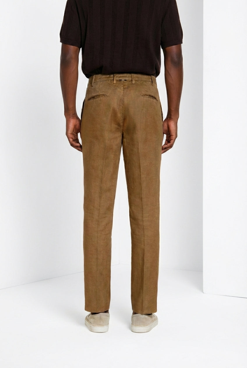 New York Icon Flex Herren Chinohose aus Leinen und Baumwoll Twill regular fit