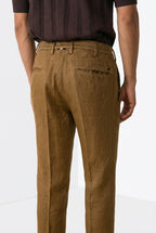 New York Icon Flex Herren Chinohose aus Leinen und Baumwoll Twill regular fit