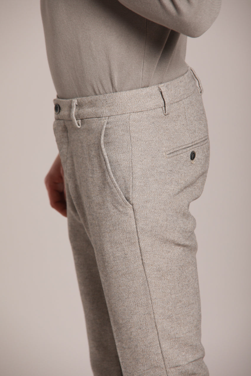 Foto 2 Torino pantalone chino uomo in finta lana slim fit