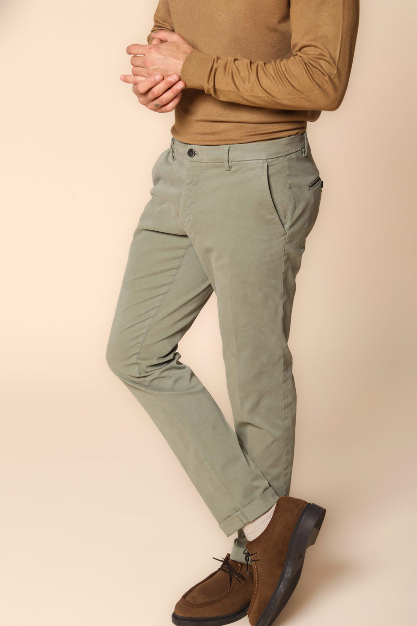 Milano men's chino pants in gabardine stretch extra slim fit ①