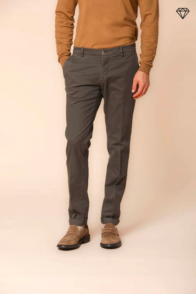 Milano men's chino pants in gabardine stretch extra slim fit  ①