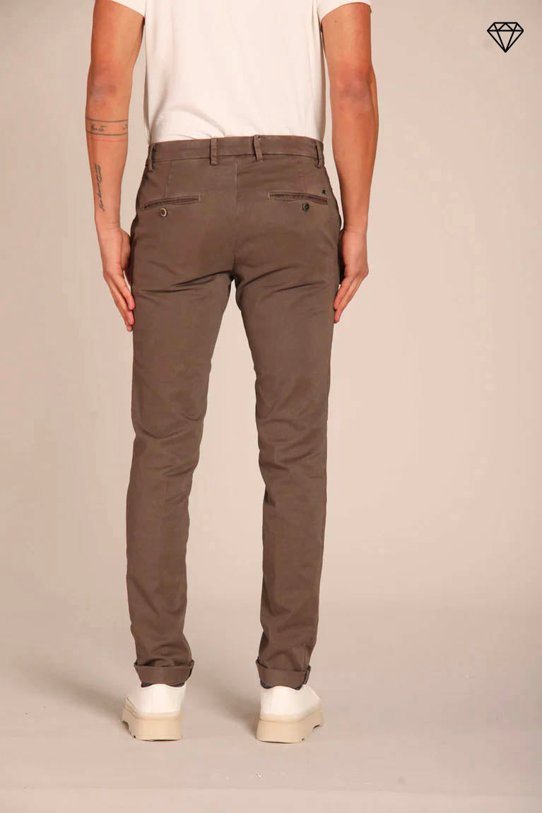 Milano men's chino pants in gabardine stretch extra slim fit ①