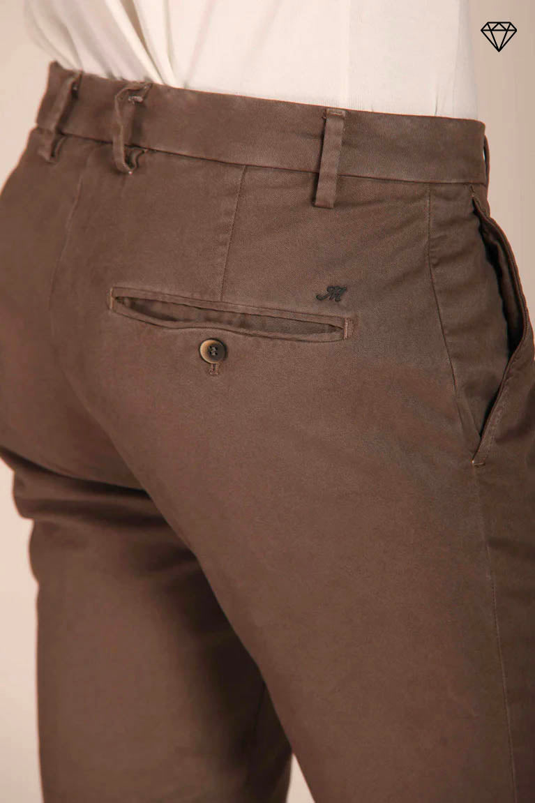 Milano men's chino pants in gabardine stretch extra slim fit ①