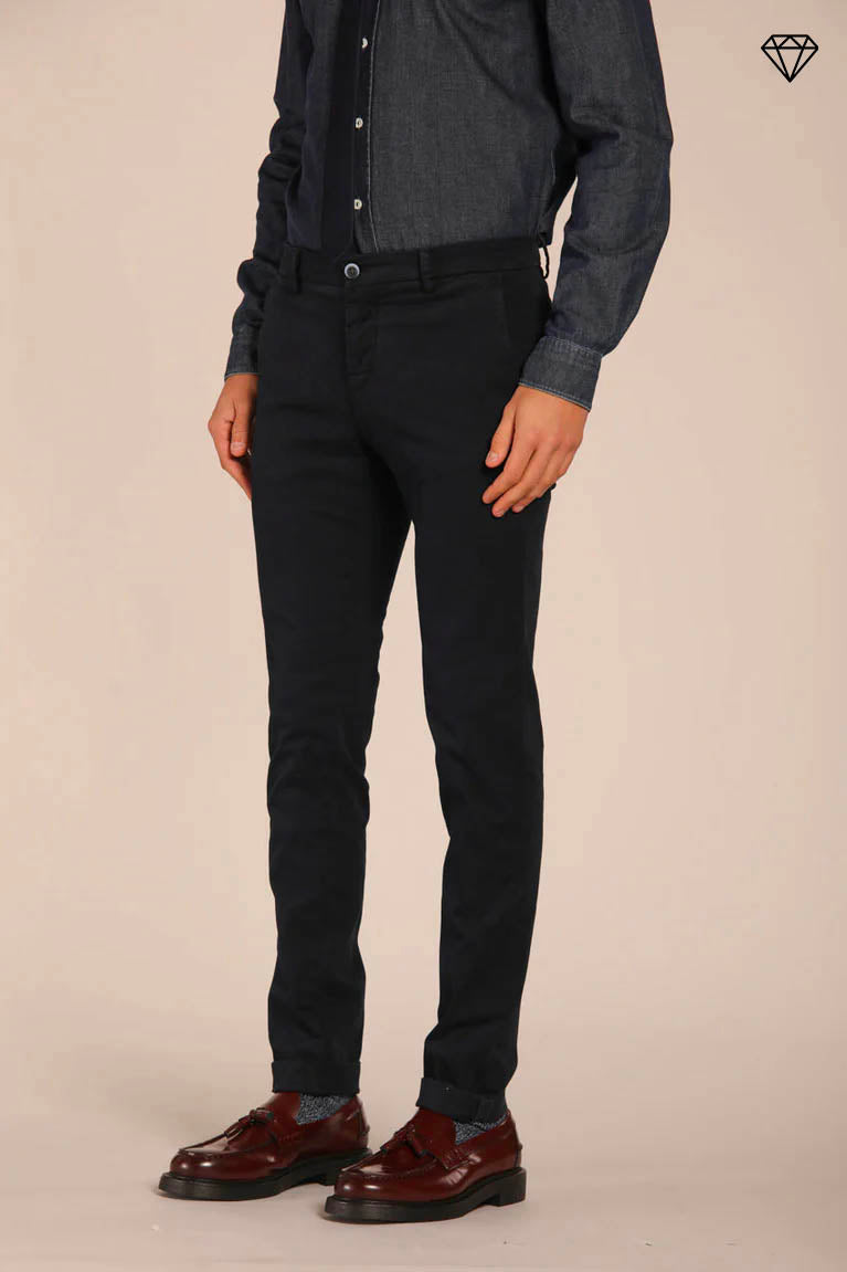 Milano men's chino pants in gabardine stretch extra slim fit  ①