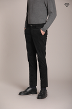 Foto 4 Milano pantalone chino uomo in gabardina stretch extra slim fit ①
