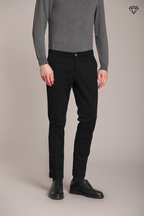 Foto 1 Milano pantalone chino uomo in gabardina stretch extra slim fit ①