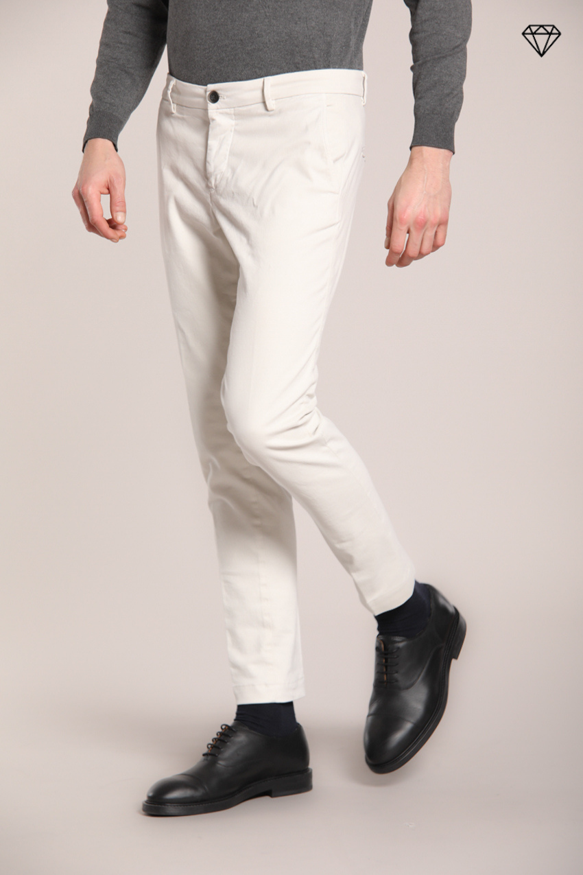 Milano men's chino pants in stretch gabardine extra slim fit ①