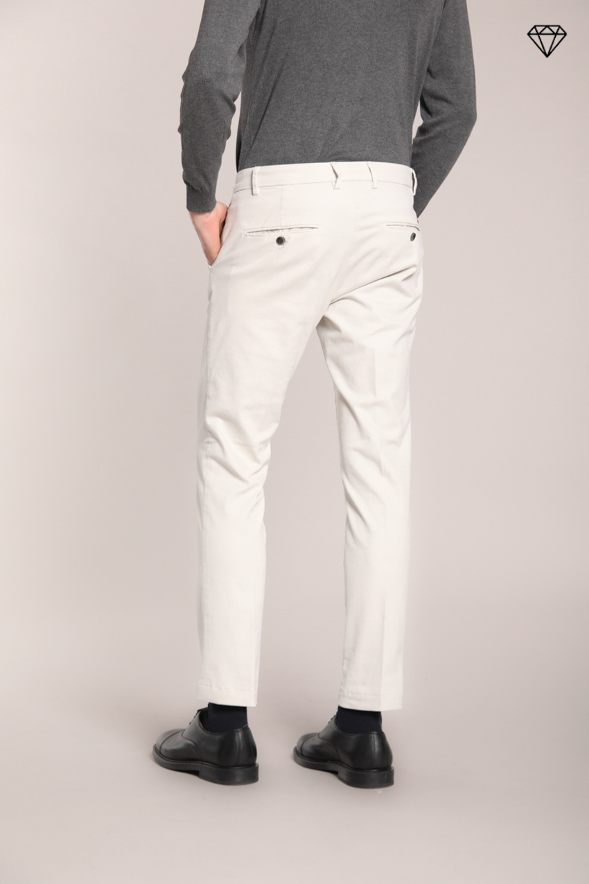 Milano men's chino pants in stretch gabardine extra slim fit ①