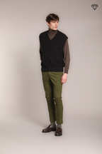 Milano Herren Chino Hose in Gabardine Stretch Extra Slim Fit ①