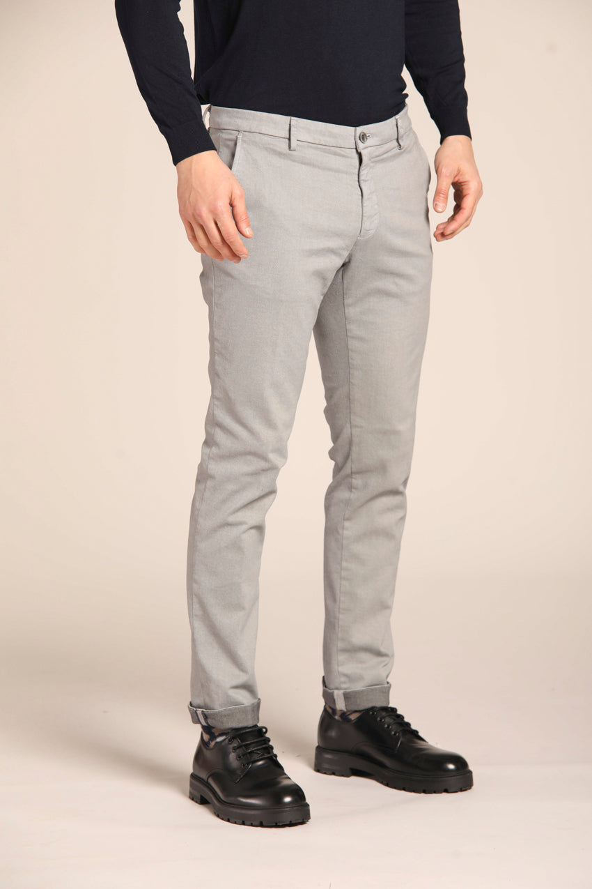 immagine 2 di pantalone chino uomo modello Milano Style, grigio, fit extra slim di Mason's