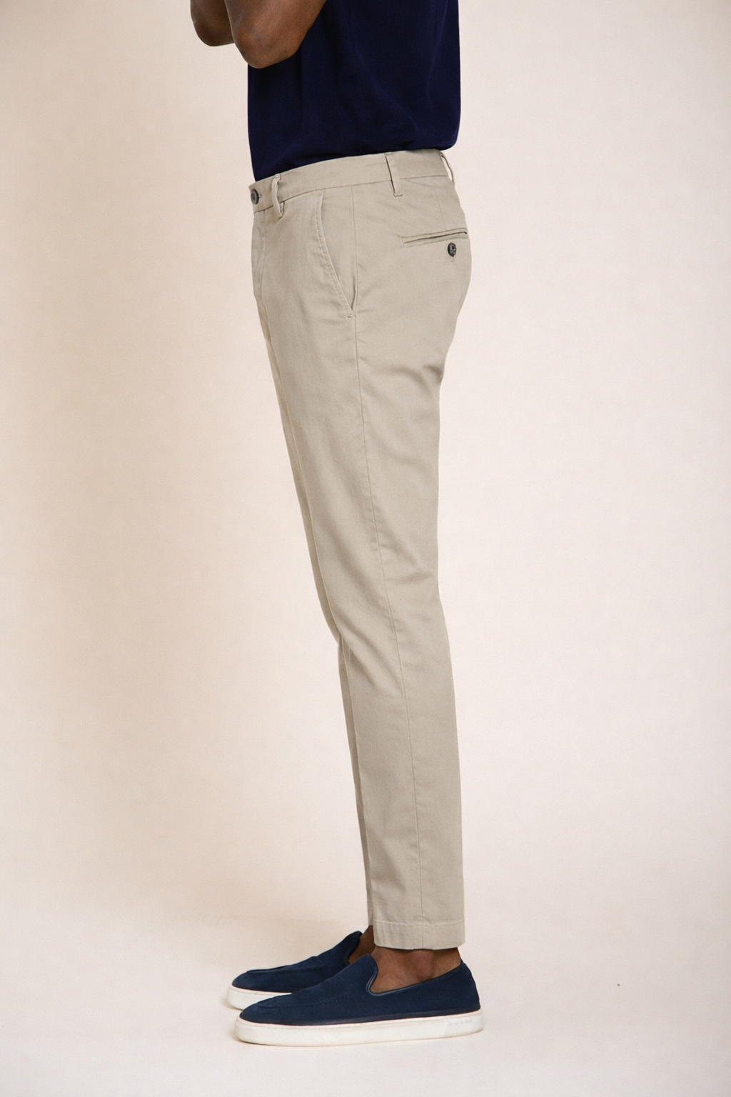 Milano pantalon chino homme en gabardine stretch extra slim fit ①