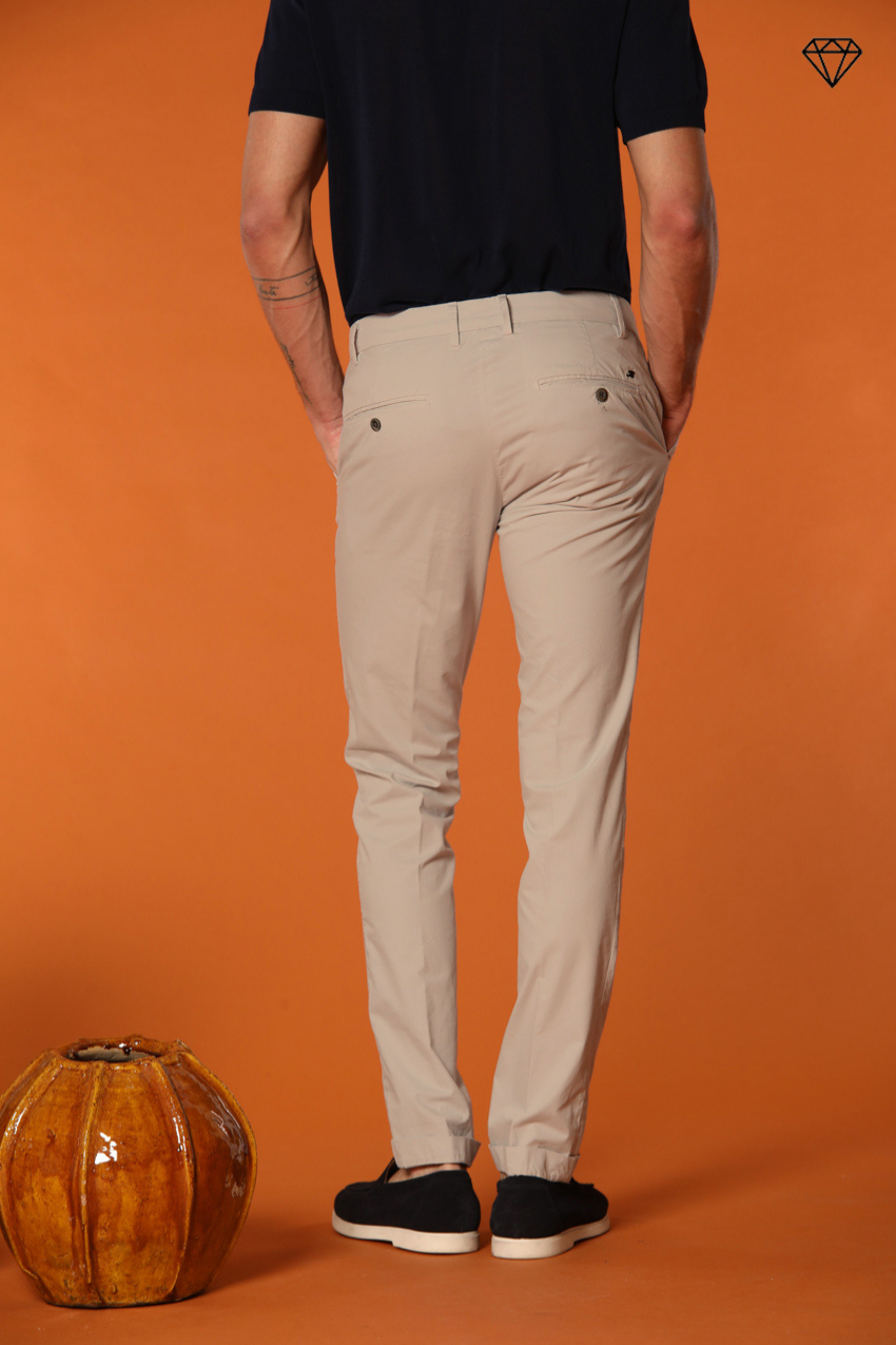 Milano men's chino pants in pima cotton extra slim fit ①