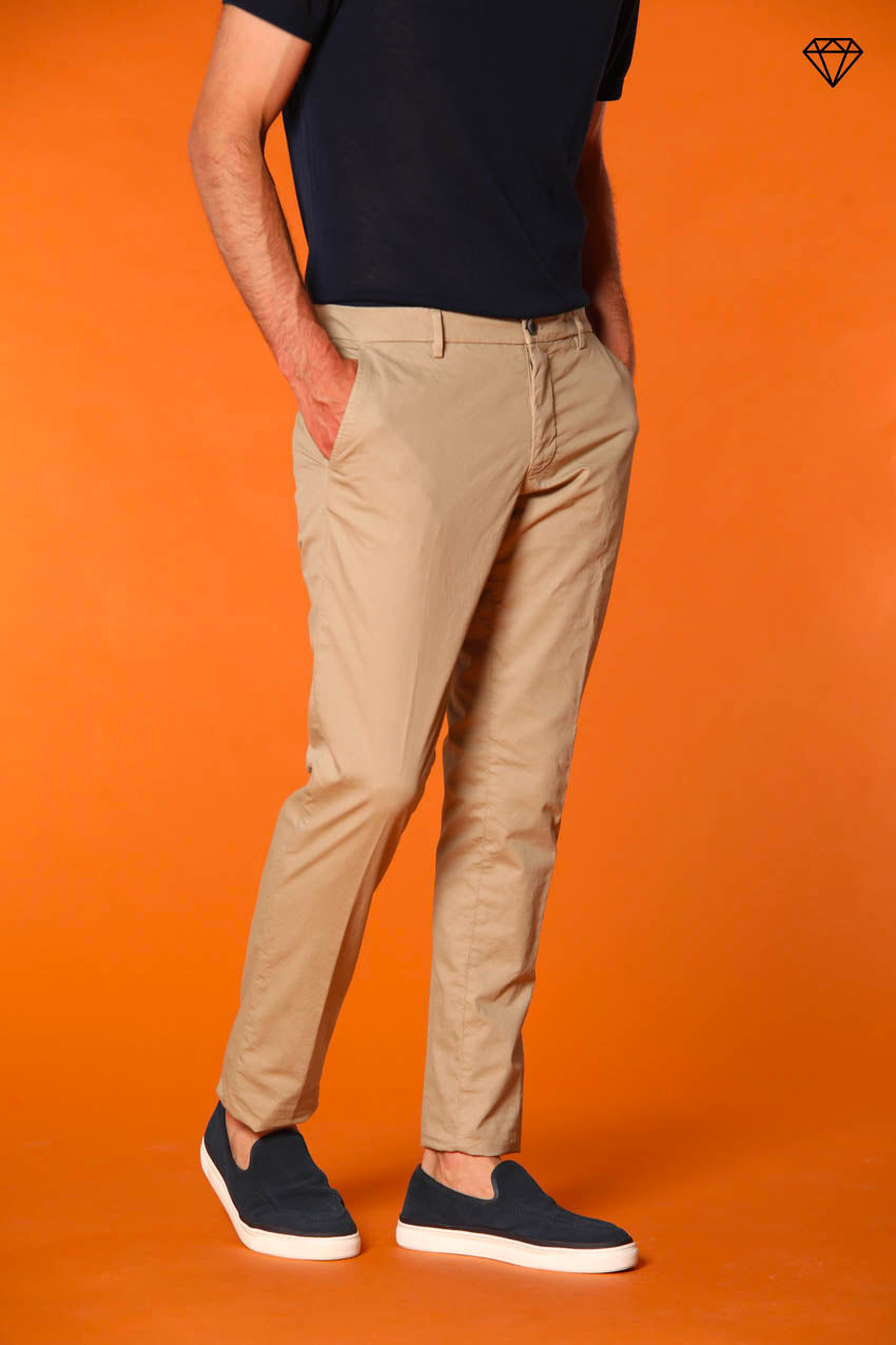 Milano Pantalon chino homme en Coton Pima Extra slim fit  ①