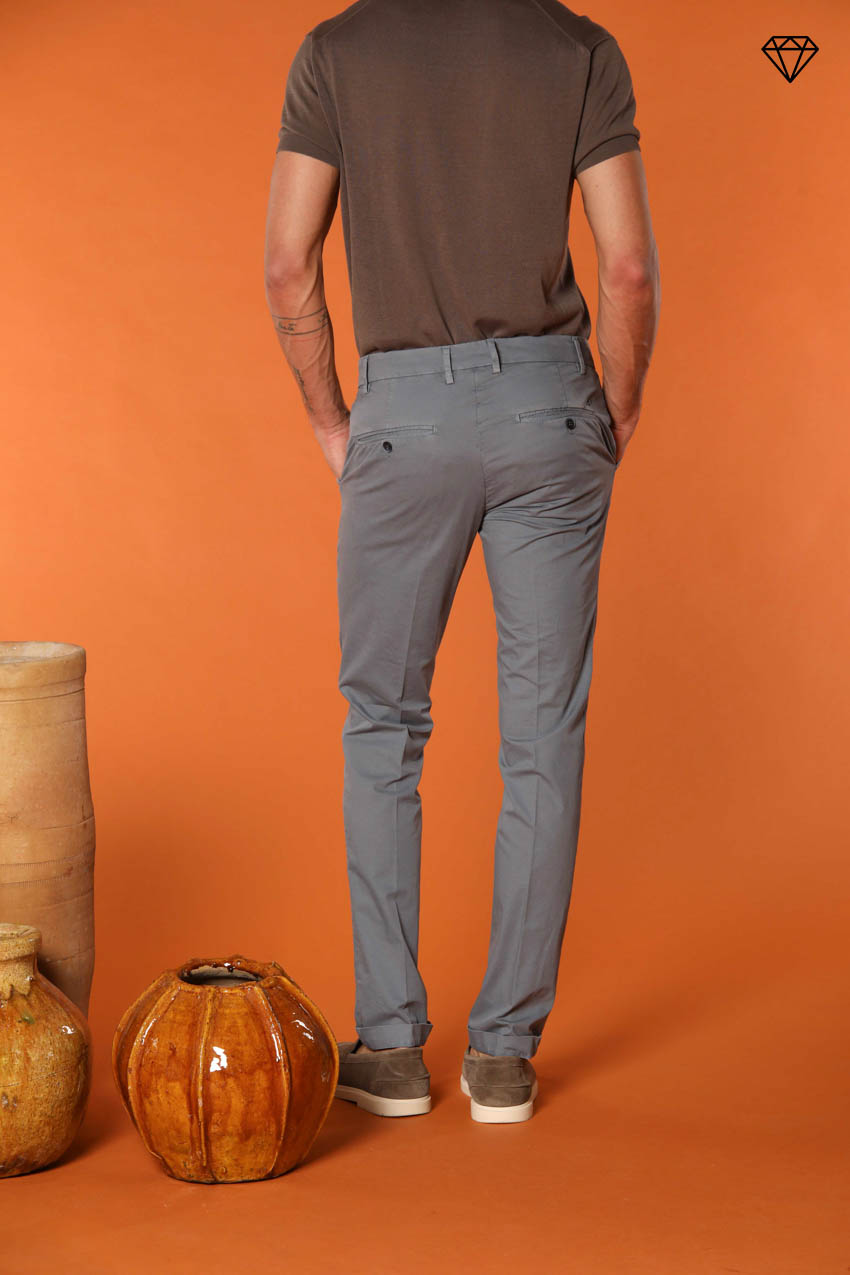 Milano Pantalon chino homme en Coton Pima Extra slim fit ①