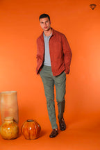 Milano Pantalon chino homme en Coton Pima Extra slim fit ① 