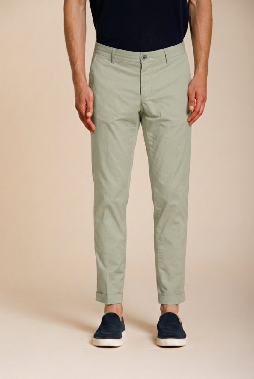 Milano pantalon chino homme en gabardine stretch extra slim fit ①