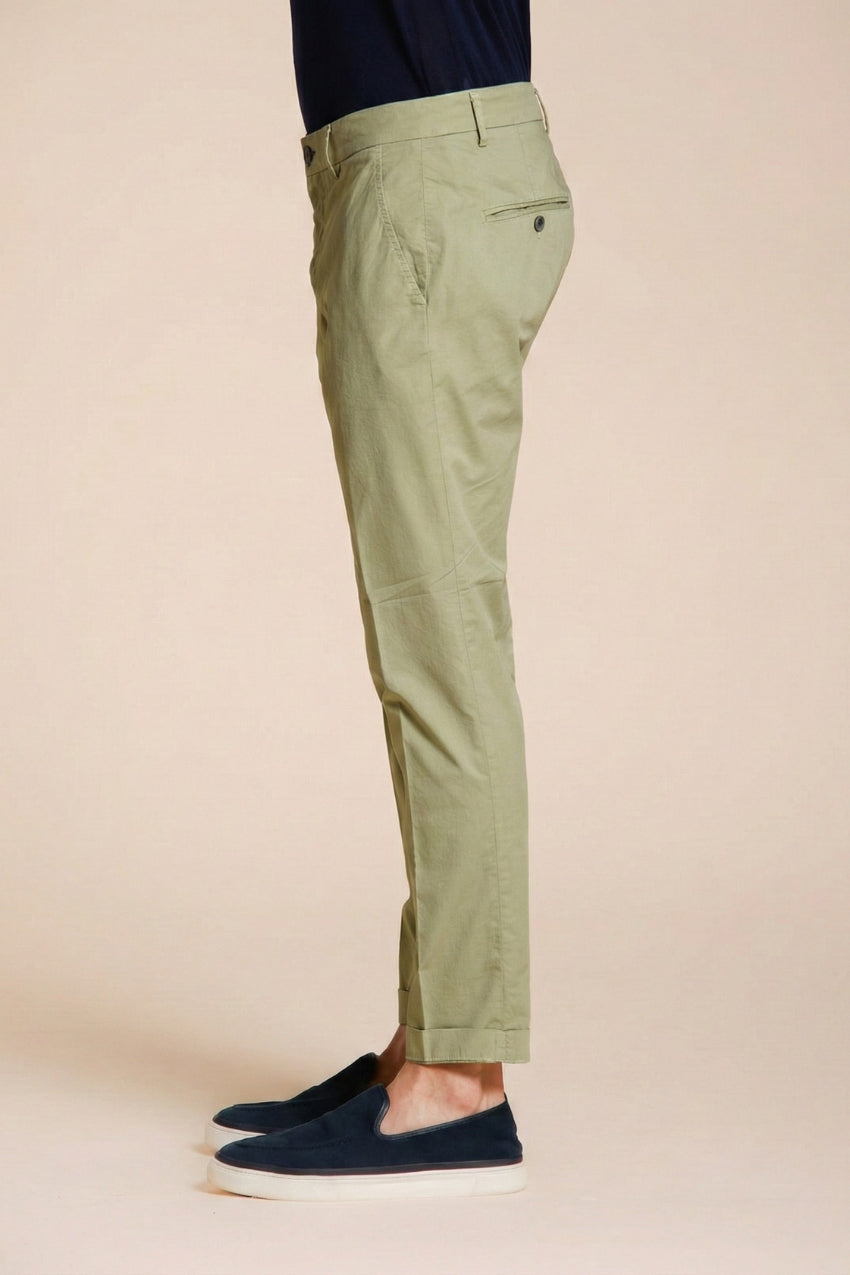 Milano pantalon chino homme en gabardine stretch extra slim fit ①