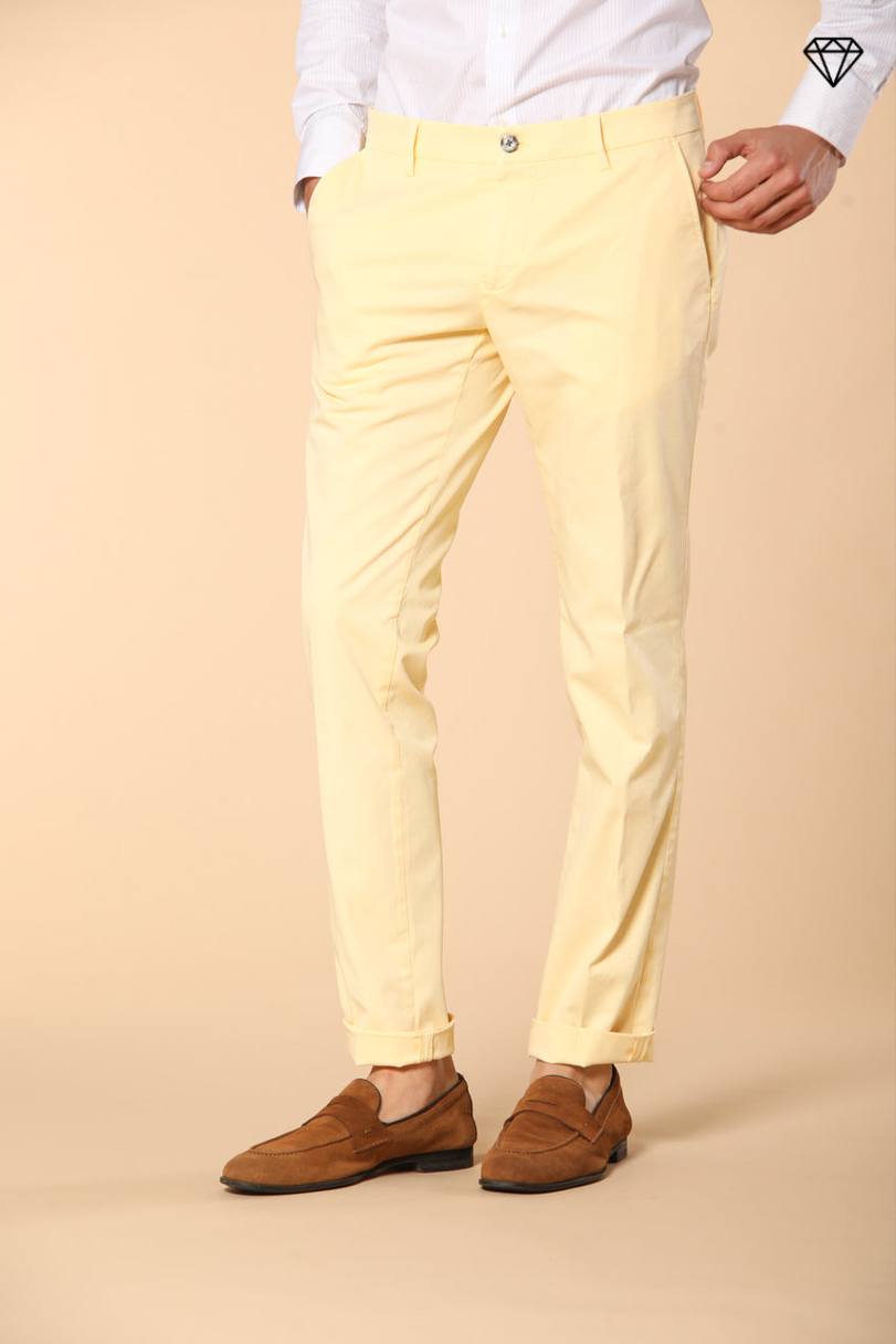 Milano men's chino pants in pima cotton extra slim fit ①