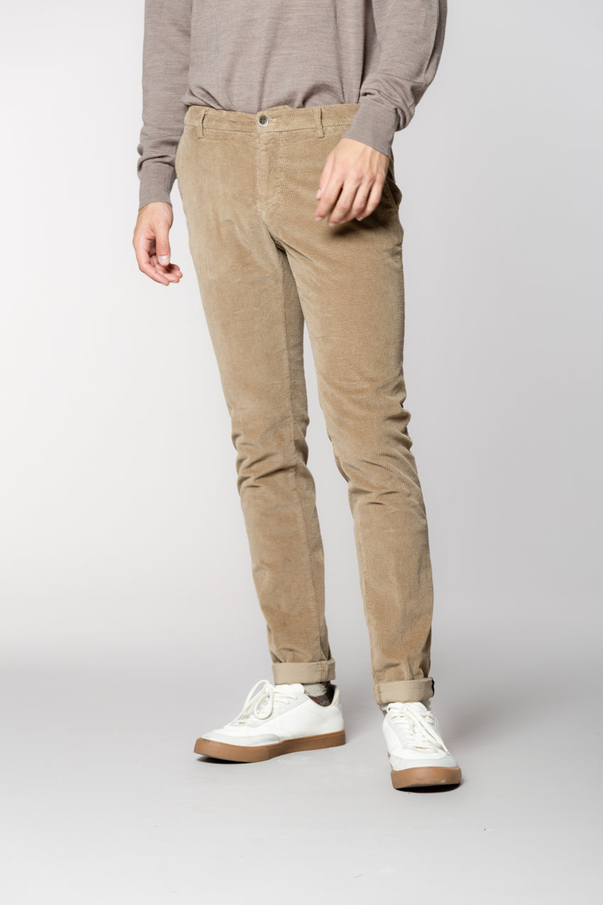 Milano pantalone chino uomo in velluto 500 righe extra slim fit