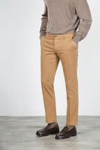 Milano men’s chino pants in stretch gabardine with extra slim fit ①
