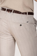 Milano Hose Chino Herren aus Fischgrat extra slim fit