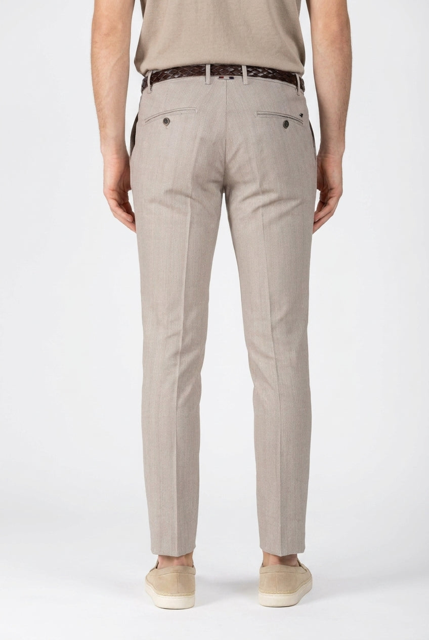 Milano Hose Chino Herren aus Fischgrat extra slim fit