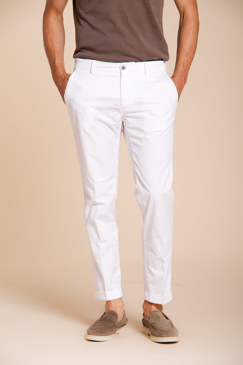 Milano men's chino pants in stretch gabardine extra slim fit ①