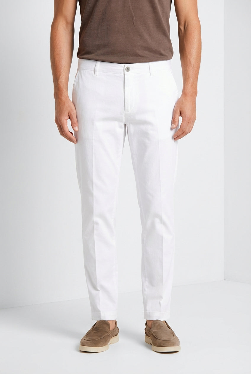 Milano men's chino pants in stretch gabardine extra slim fit ①