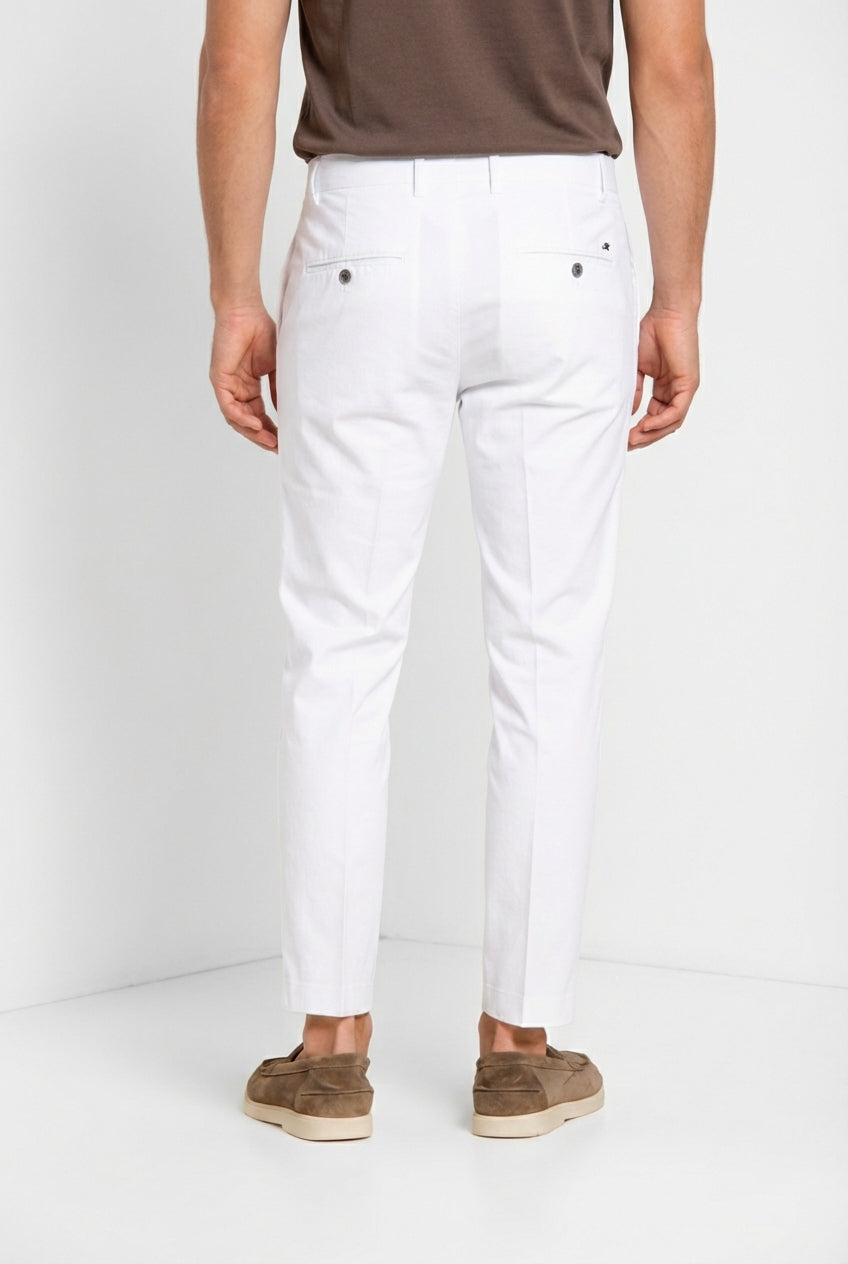 Milano pantalon chino homme en gabardine stretch extra slim fit ①