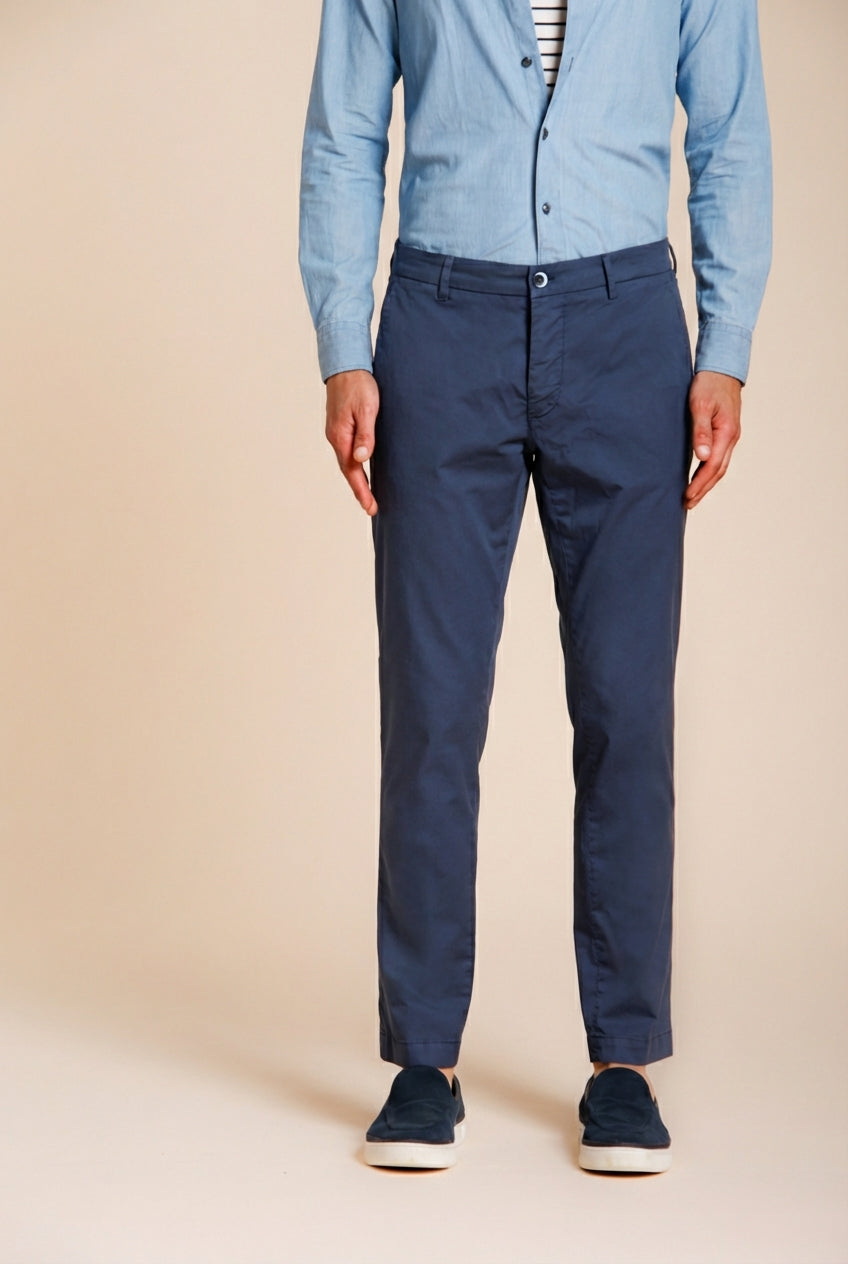 Milano pantalon chino homme en gabardine stretch extra slim fit ①