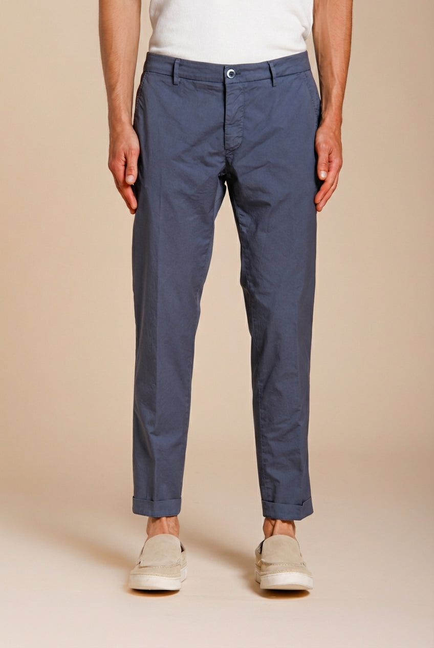 Milano pantalon chino homme en gabardine stretch extra slim fit ①