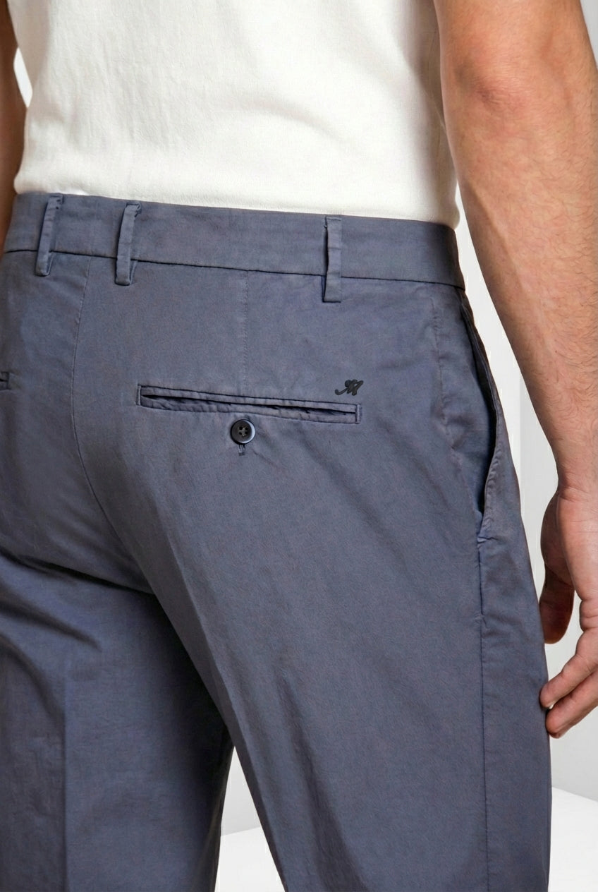 Milano pantalon chino homme en gabardine stretch extra slim fit ①