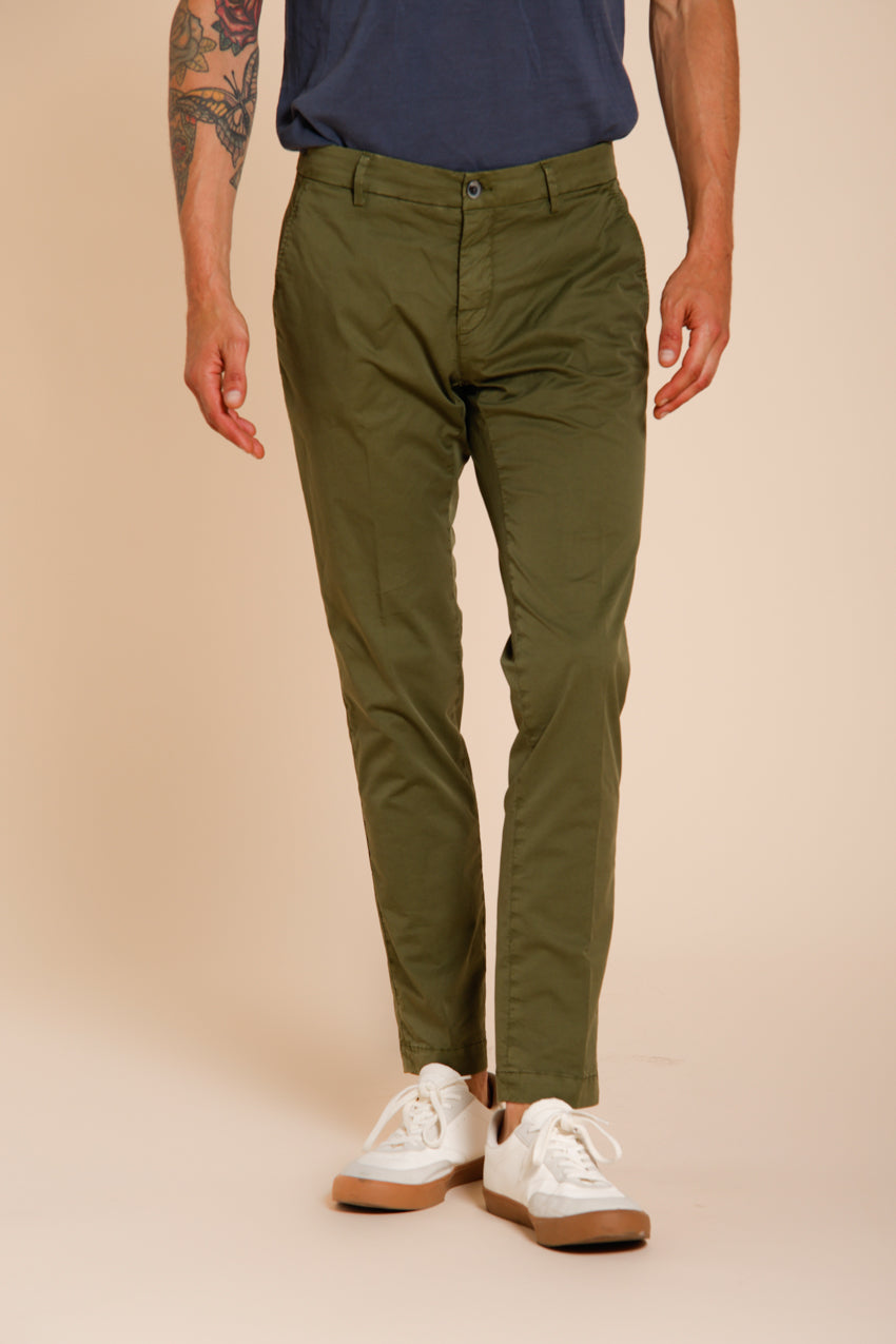 Milano men's chino pants in stretch gabardine extra slim fit ①