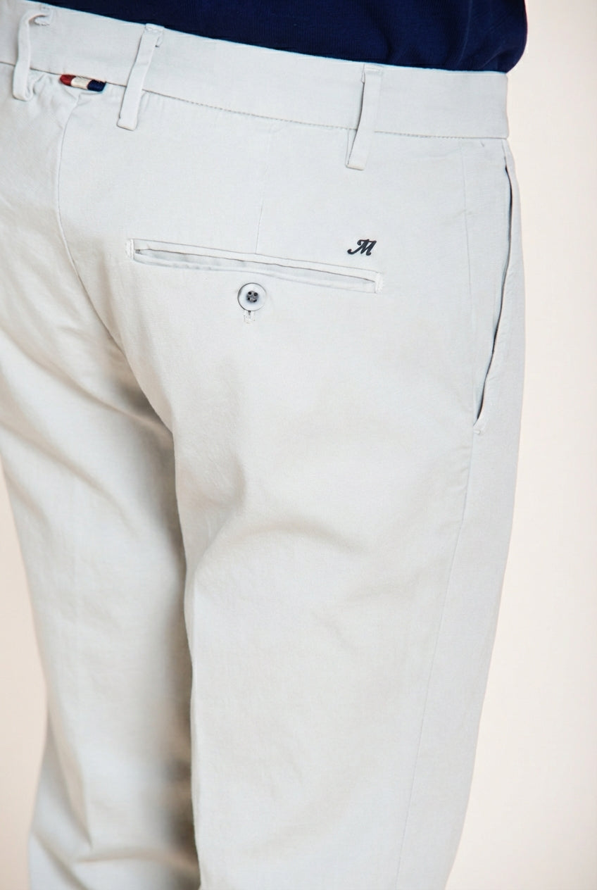 Milano pantalon chino homme en gabardine stretch extra slim fit ①