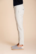 Milano pantalon chino homme en gabardine stretch extra slim fit ①