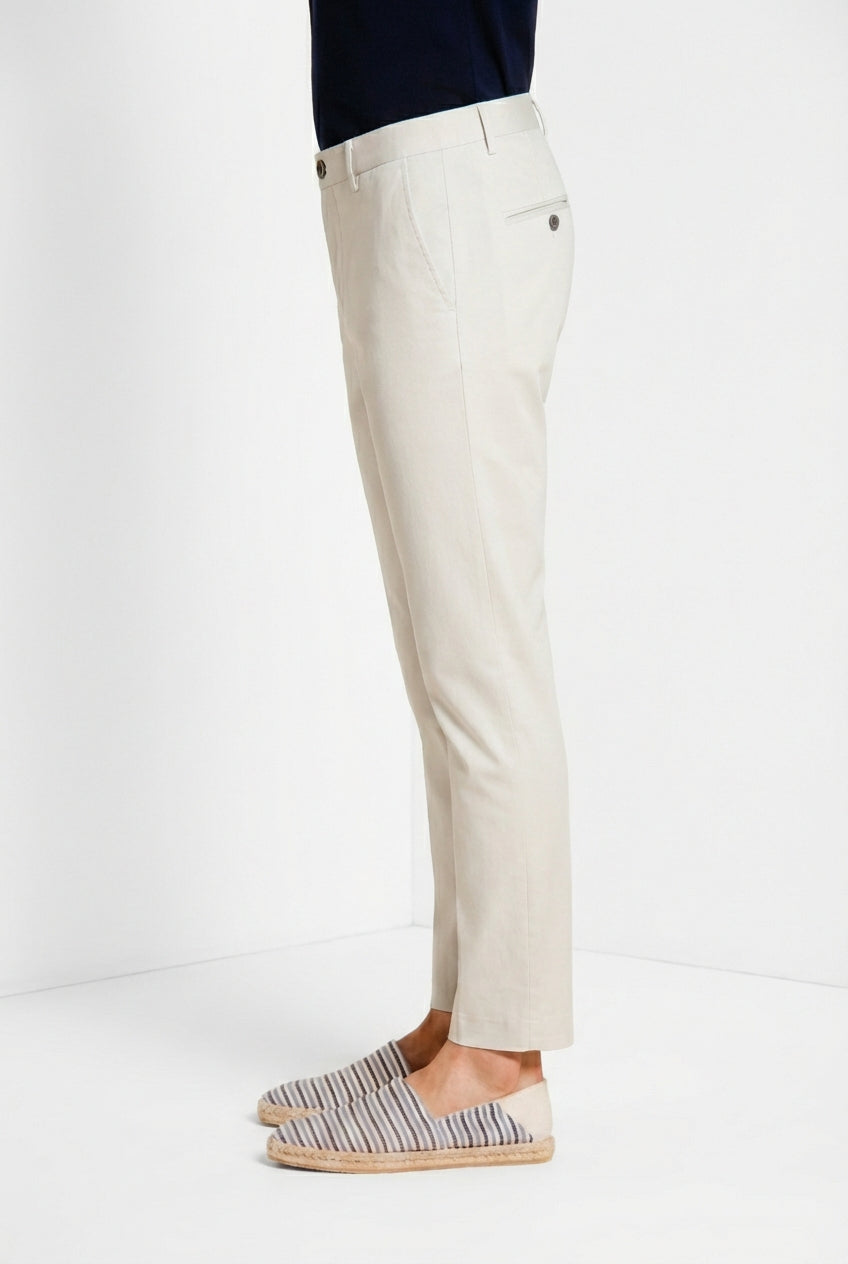 Milano pantalon chino homme en gabardine stretch extra slim fit ①