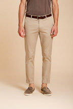 Milano pantalon chino homme en gabardine stretch extra slim fit ①