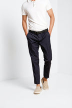 Milano pantalon chino homme en gabardine stretch extra slim fit ①