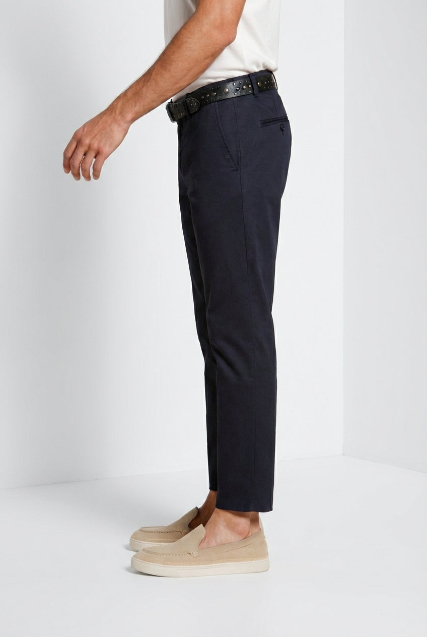 Milano pantalon chino homme en gabardine stretch extra slim fit ①