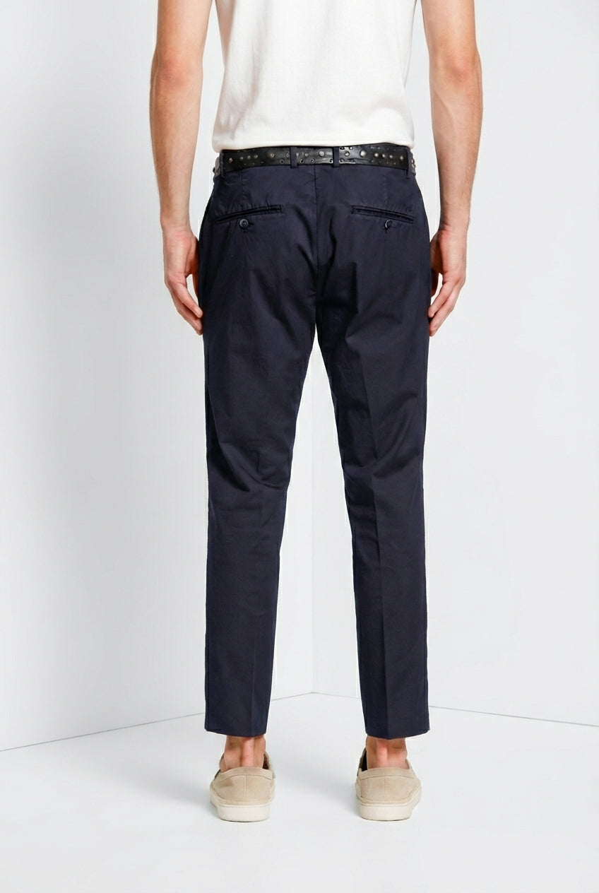 Milano pantalon chino homme en gabardine stretch extra slim fit ①