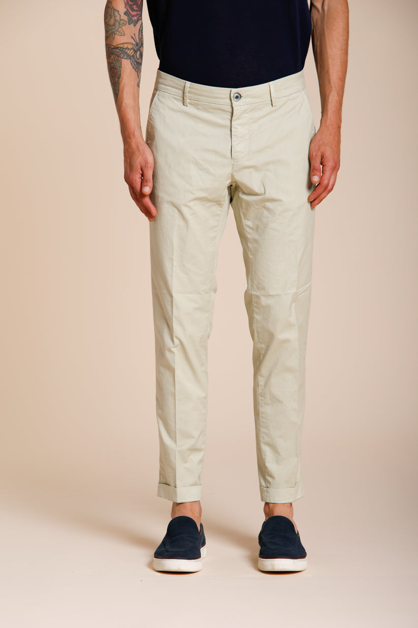 Milano men's chino pants in stretch gabardine extra slim fit ①