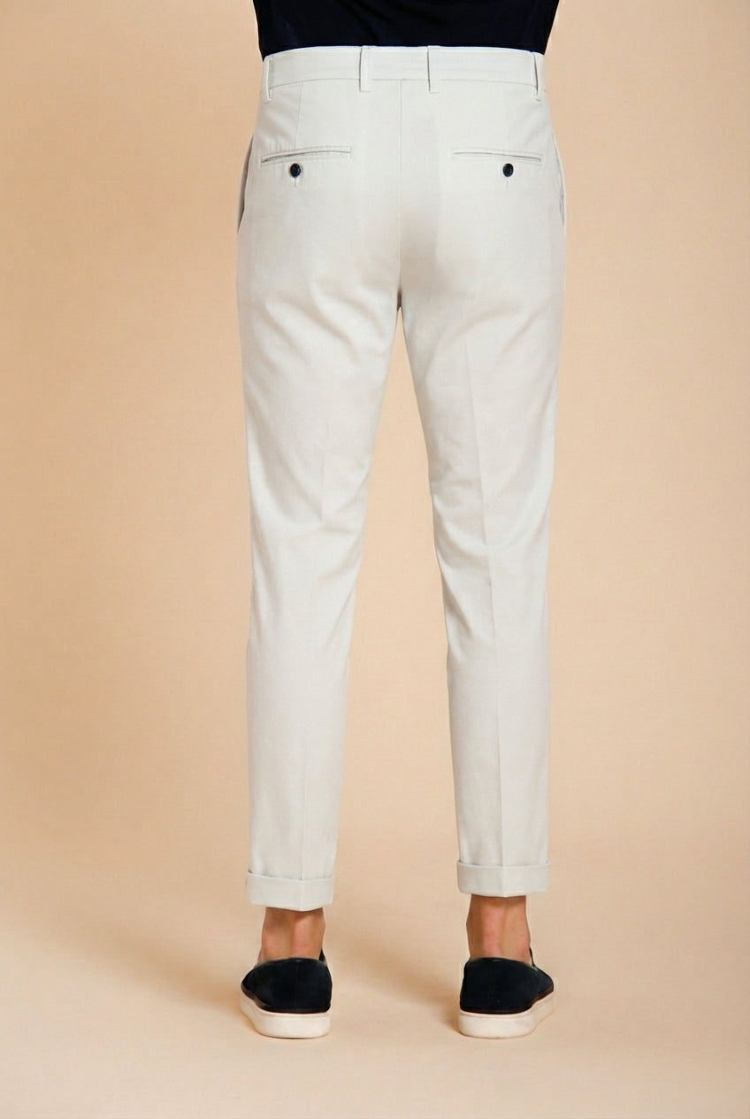 Milano men's chino pants in stretch gabardine extra slim fit ①