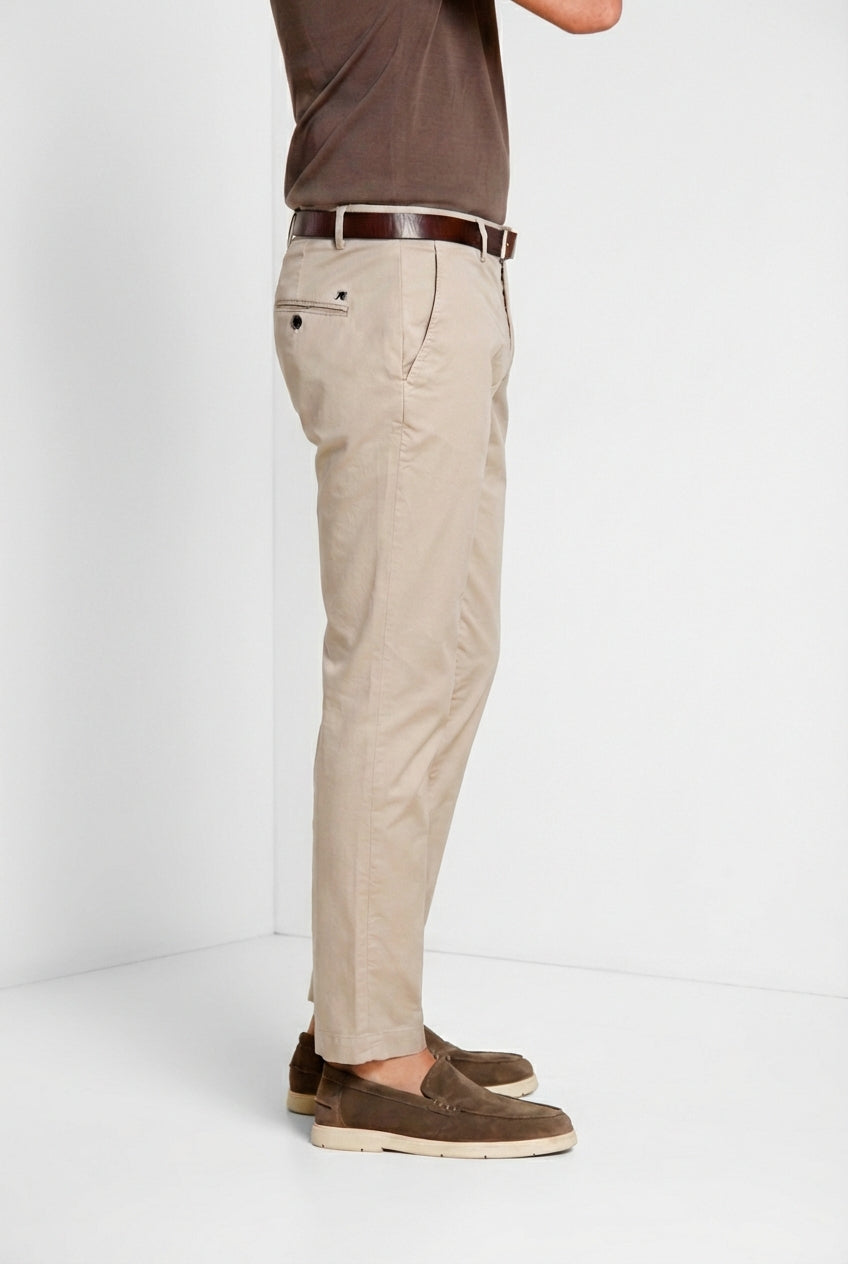 Milano men's chino pants in stretch gabardine extra slim fit ①