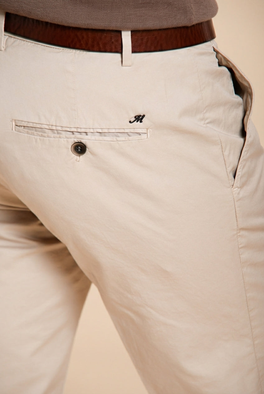 Milano pantalon chino homme en gabardine stretch extra slim fit ①