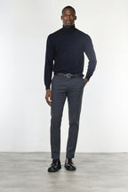 Milano pantalon chino homme en gabardine stretch extra slim fit ①
