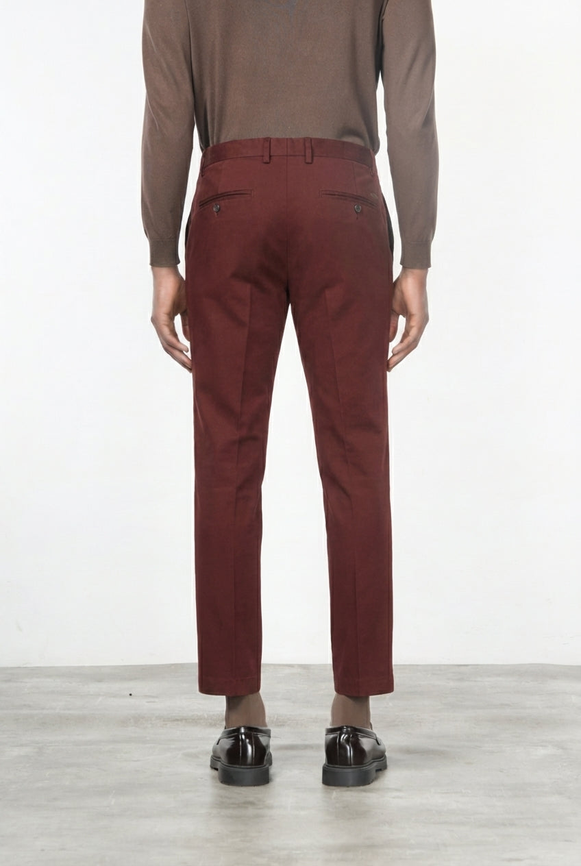 Milano chino pants for men in stretch gabardine, extra slim fit ①