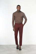 Milano chino pants for men in stretch gabardine, extra slim fit ①